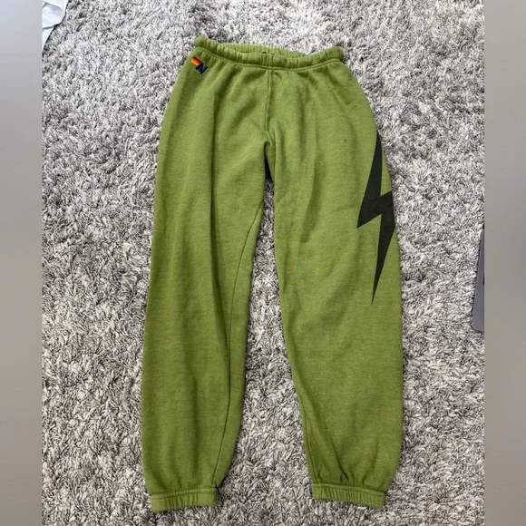 Aviator Nation Green and Black Sweatpants - Picture 1 of 6